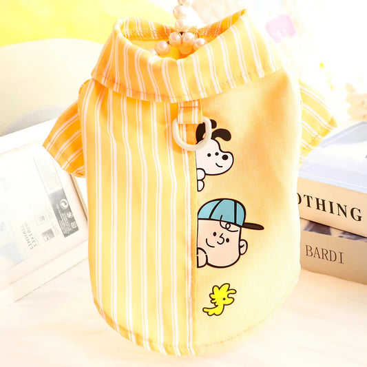 Cartoon Sphynx Cat Stripes Vest