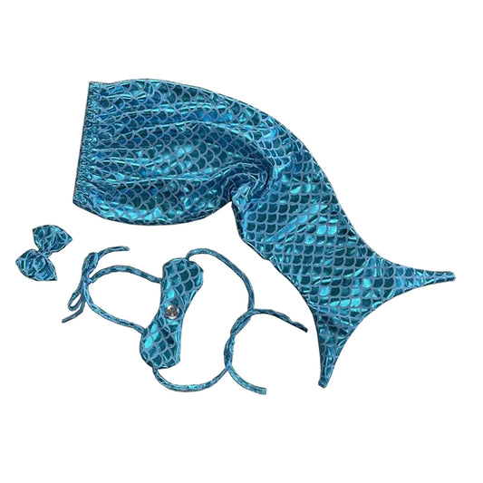Mermaid Cat Halloween Costumes Sparkly Cosplay