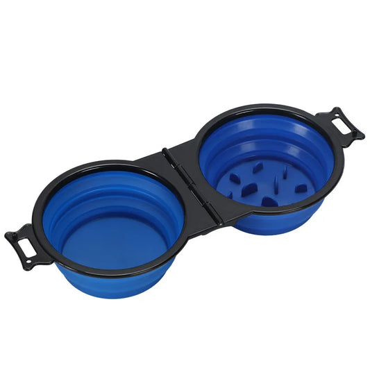 2-in-1 Foldable Dual Slow Bowl Feeding