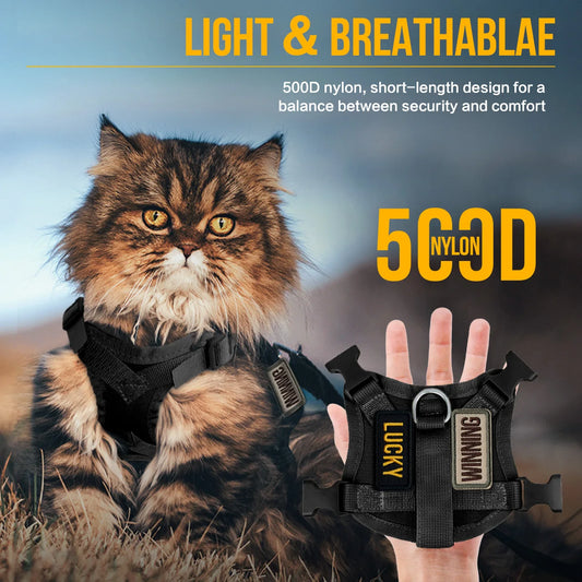 Cat Harness and Leash Set Escape Proof